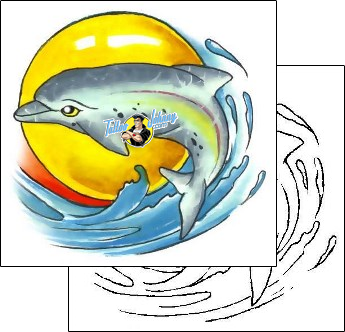 Dolphin Tattoo marine-life-dolphin-tattoos-gary-davis-g1f-00129