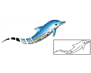 Dolphin Tattoo Marine Life tattoo | G1F-00134