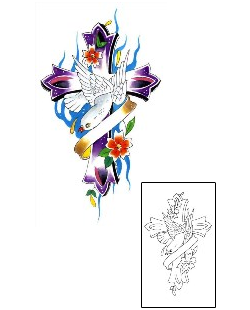 Cross Tattoo Religious & Spiritual tattoo | G1F-00188