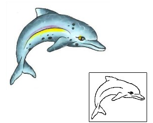 Dolphin Tattoo Marine Life tattoo | G1F-00246