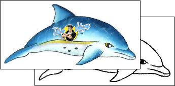 Dolphin Tattoo marine-life-dolphin-tattoos-gary-davis-g1f-00247