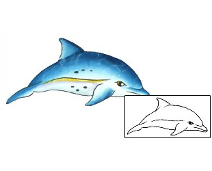 Dolphin Tattoo Marine Life tattoo | G1F-00247