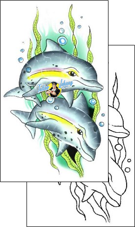 Dolphin Tattoo marine-life-dolphin-tattoos-gary-davis-g1f-00249