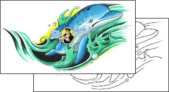 Dolphin Tattoo marine-life-dolphin-tattoos-gary-davis-g1f-00251