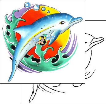 Dolphin Tattoo marine-life-dolphin-tattoos-gary-davis-g1f-00252