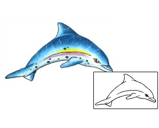 Dolphin Tattoo Marine Life tattoo | G1F-00256