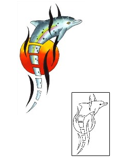 Dolphin Tattoo Marine Life tattoo | G1F-00258