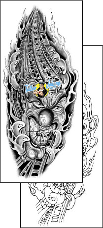 Evil Tattoo clown-tattoos-gary-davis-g1f-00318