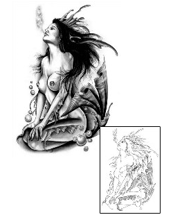 Mermaid Tattoo Mythology tattoo | G1F-00340