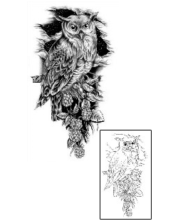 Owl Tattoo Animal tattoo | G1F-00341