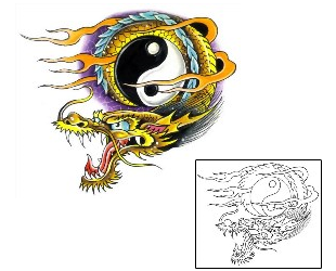 Yin Yang Tattoo Mythology tattoo | G1F-00410