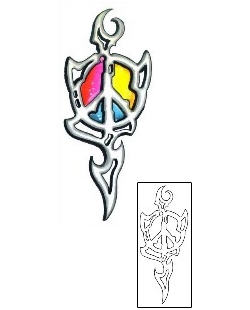 Peace Symbol Tattoo G1F-00430