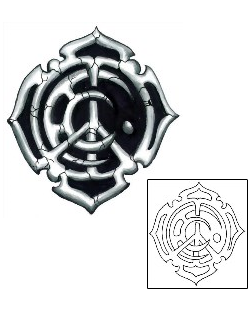 Peace Symbol Tattoo G1F-00431