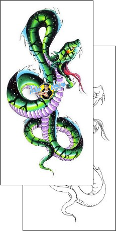 Snake Tattoo reptiles-and-amphibians-snake-tattoos-gary-davis-g1f-00449