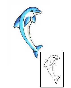 Dolphin Tattoo Marine Life tattoo | G1F-00484