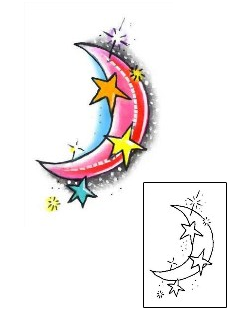 Moon Tattoo Astronomy tattoo | G1F-00531