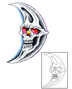 Moon Tattoo Horror tattoo | G1F-00534