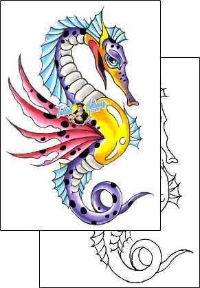 Sea Creature Tattoo tattoo-styles-cartoon-tattoos-gary-davis-g1f-00537
