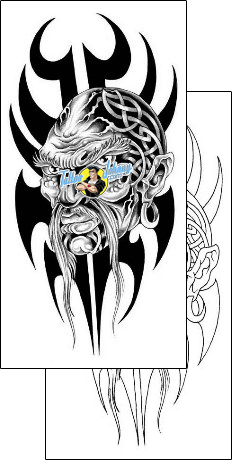 Devil - Demon Tattoo tribal-tattoos-gary-davis-g1f-00611
