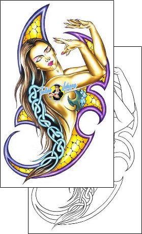 Woman Tattoo fantasy-tattoos-gary-davis-g1f-00628