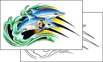 Dolphin Tattoo marine-life-dolphin-tattoos-gary-davis-g1f-00635
