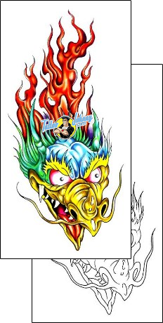 Fire – Flames Tattoo fantasy-dragon-tattoos-gary-davis-g1f-00636