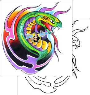 Snake Tattoo reptiles-and-amphibians-snake-tattoos-gary-davis-g1f-00717