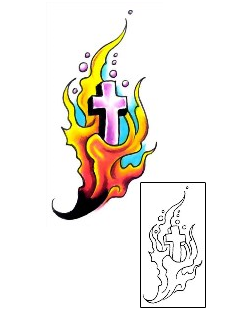 Fire – Flames Tattoo Religious & Spiritual tattoo | G1F-00910