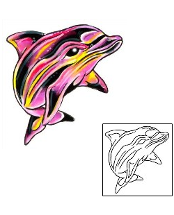 Dolphin Tattoo Marine Life tattoo | G1F-00942