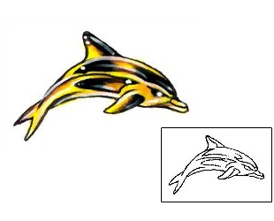 Dolphin Tattoo Marine Life tattoo | G1F-00943