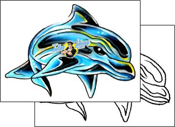 Dolphin Tattoo marine-life-dolphin-tattoos-gary-davis-g1f-00945