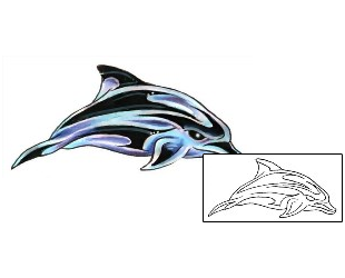 Dolphin Tattoo Marine Life tattoo | G1F-00946