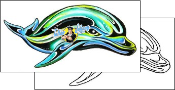Dolphin Tattoo marine-life-dolphin-tattoos-gary-davis-g1f-00947
