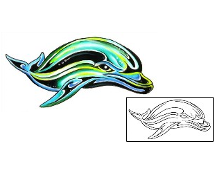 Dolphin Tattoo Marine Life tattoo | G1F-00947