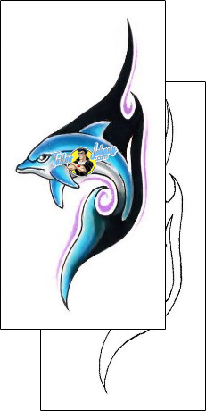 Dolphin Tattoo marine-life-dolphin-tattoos-gary-davis-g1f-00950