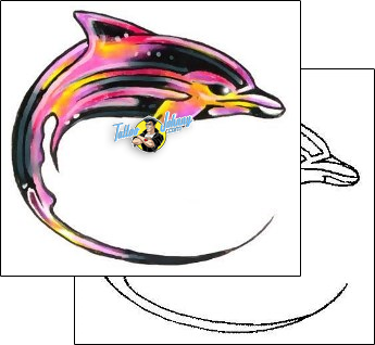 Dolphin Tattoo marine-life-dolphin-tattoos-gary-davis-g1f-00951