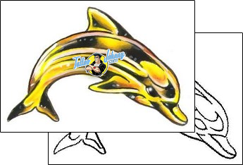 Dolphin Tattoo marine-life-dolphin-tattoos-gary-davis-g1f-00955