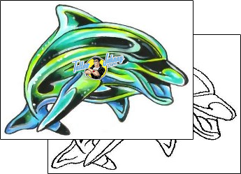 Dolphin Tattoo marine-life-dolphin-tattoos-gary-davis-g1f-00956