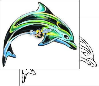 Dolphin Tattoo marine-life-dolphin-tattoos-gary-davis-g1f-00959