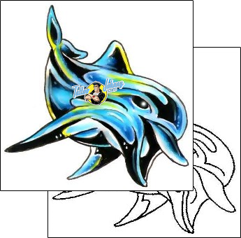 Dolphin Tattoo marine-life-dolphin-tattoos-gary-davis-g1f-00960