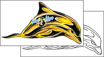 Dolphin Tattoo marine-life-dolphin-tattoos-gary-davis-g1f-00961