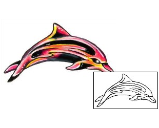 Dolphin Tattoo Marine Life tattoo | G1F-00968