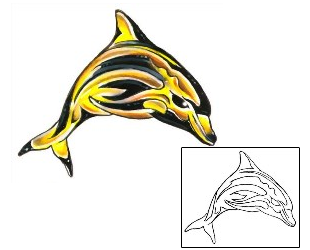 Dolphin Tattoo Marine Life tattoo | G1F-00970