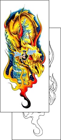 Fire – Flames Tattoo fantasy-dragon-tattoos-gary-davis-g1f-00988