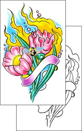 Fire – Flames Tattoo flower-tattoos-gary-davis-g1f-01063