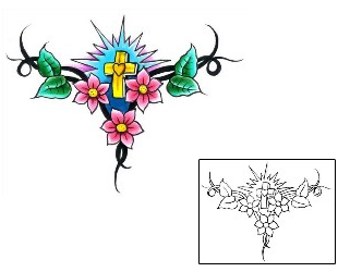 Cross Tattoo Specific Body Parts tattoo | G1F-01064