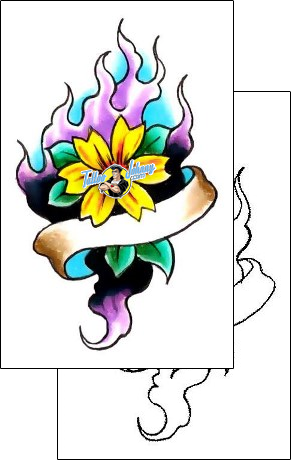 Fire – Flames Tattoo flower-tattoos-gary-davis-g1f-01078