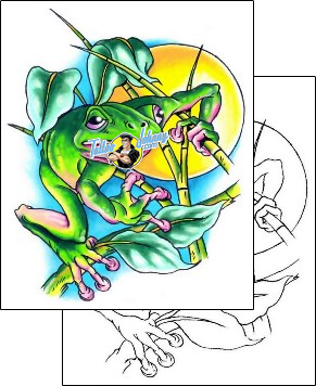 Frog Tattoo reptiles-and-amphibians-frog-tattoos-gary-davis-g1f-01114