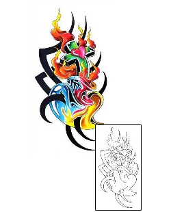 Fire – Flames Tattoo Religious & Spiritual tattoo | G1F-01191