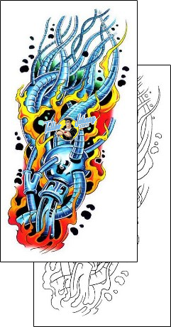 Fire – Flames Tattoo miscellaneous-fire-tattoos-gary-davis-g1f-01222